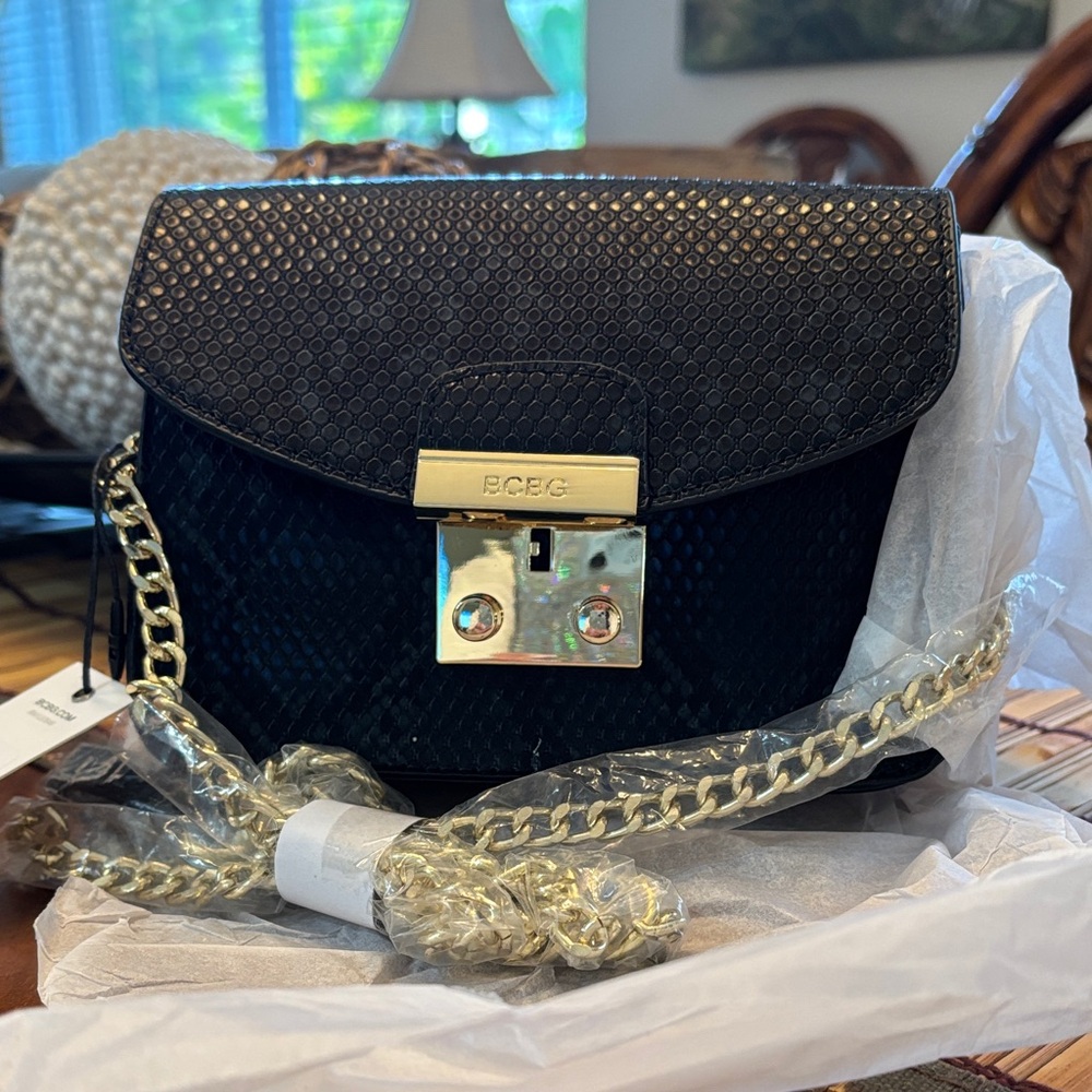 BCBG Black and Gold Women's Bag